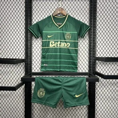 24-25 Sporting CP Away Kid Kits Youth Apparels AAAAJersey Wholesale Yupoo