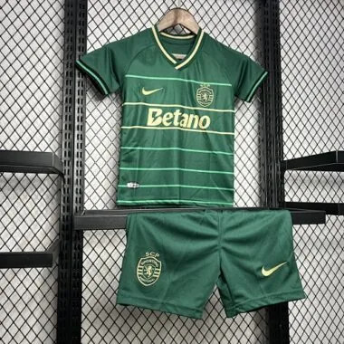 24-25 Sporting CP Away Kid Kits Youth Apparels