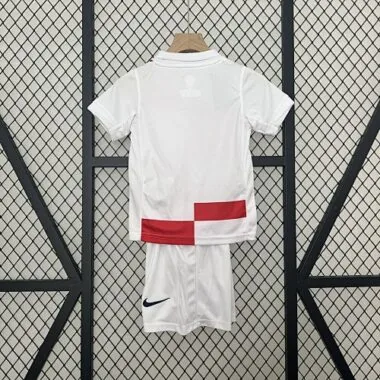 2024 Croatia Home Kid Kits UEFA Euro Youth Apparels Soccer Jerseys