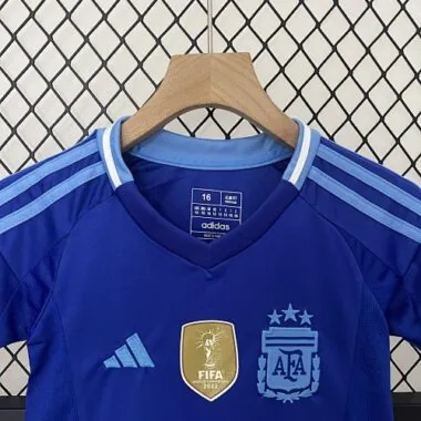 2024 Argentina Away Kid Kits Copa America Children Sets Football