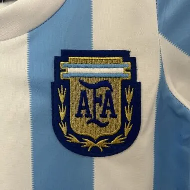 1986 Argentina Home Retro Kids Kits Children Sets Football