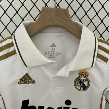 11-12 Real Madrid Home Retro Kids Kit Size:16-28 Soccer Jersey