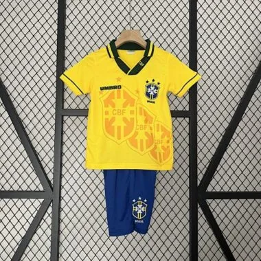 1994 Brazil Home Retro Kids Kits World Cup Shirt Soccer Jerseys Yupoo