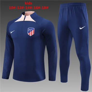 23-24 Atletico Madrid Kids Long Sleeve Training Suit Yupoo