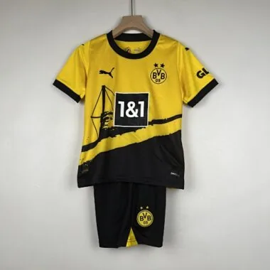 23-24 Kids Dortmund home size 16-28 Soccer Jersey