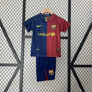 08-09 Barcelona Home Retro Kids Kits Football Jerseys Yupoo