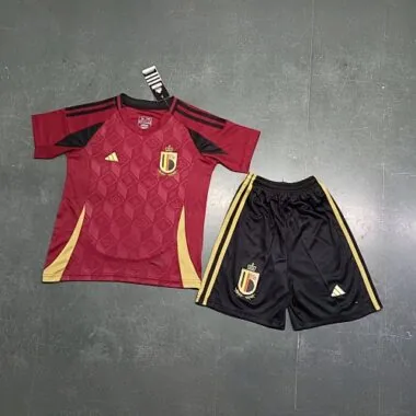 2024 Belgium Home Kid Kits Children Sets Football Jerseys