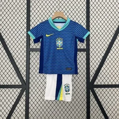 2024 Brazil Away Kid Kits Youth Apparels AAAAJersey Wholesale Yupoo