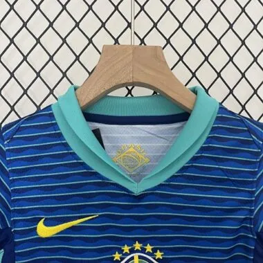 2024 Brazil Away Kid Kits Youth Apparels