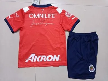 22-23 Chivas Guadalajara home kids kit