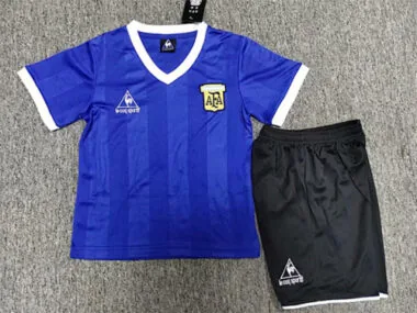 1986 Argentina away kid kits