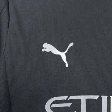25-26 Manchester City Away Kit Black Soccer T-Shirt
