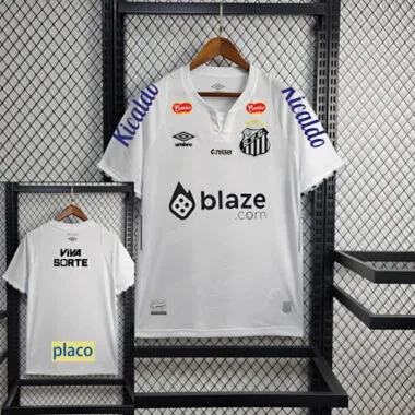 24-25 All sponsor Santos Home Kit Soccer AAAAJersey Yupoo