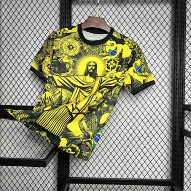 24-25 Brazil Jesus the Redeemer Yellow Special Edition Kit S-4XL
