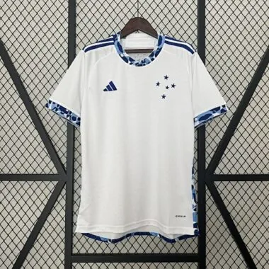 24-25 Cruzeiro Away Kit with All Sponsors Best Wholesale Yupoo