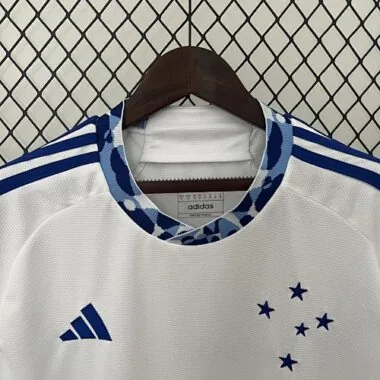24-25 Cruzeiro Away Kit with All Sponsors Best