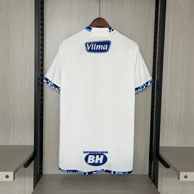 24-25 Cruzeiro Away Kit with All Sponsors Best