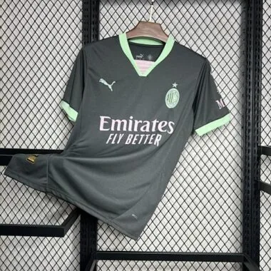 Equipaciones de fútbol del AC Milan (tercera equipación) 24-25, tallas S-4XL