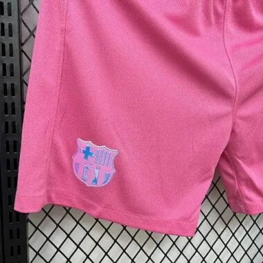 25-26 Barcelona Pink Shorts Football Trousers Soccer