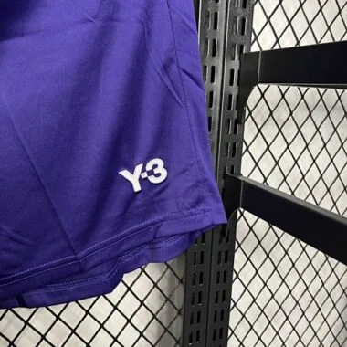 24-25 Real Madrid Purple Y3 Shorts Football Trousers Soccer