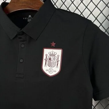 2026 Spain Black Polo Kit Soccer T-Shirt