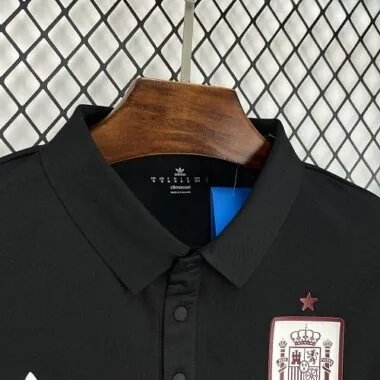 2026 Spain Black Polo Kit Soccer T-Shirt