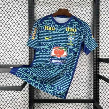 2024 Brazil Pre-Match Kit Soccer T-Shirt