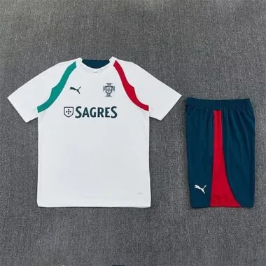 26-27 Portugal White Training Kit Soccer T-Shirt