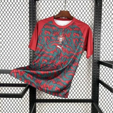 2026 Portugal Red Pre-Match Kit Soccer T-Shirt
