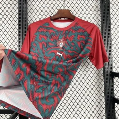 2026 Portugal Red Pre-Match Kit Soccer T-Shirt