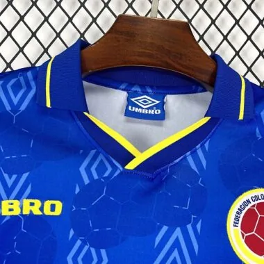 1994 Colombia Away Long Sleeves Kit Retro Soccer T-Shirt