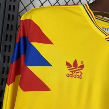 1990 Colombia Home Long Sleeves Kit Retro Soccer T-Shirt