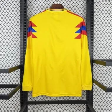 1990 Colombia Home Long Sleeves Kit Retro Soccer T-Shirt