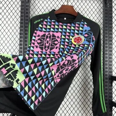 1990 Colombia Goalkeeper Long Sleeves Kit Retro Soccer T-Shirt