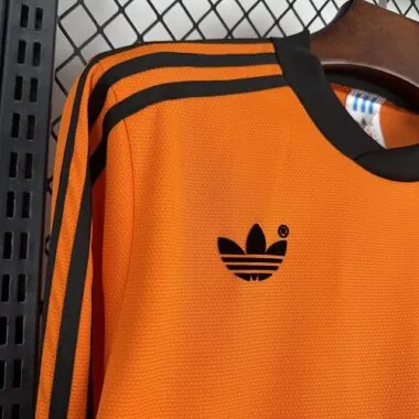 1980 Netherlands Home Long Sleeves Kit Retro Soccer T-Shirt