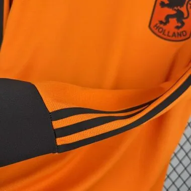1980 Netherlands Home Long Sleeves Kit Retro Soccer T-Shirt