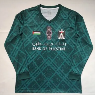 2026 Palestine Green Special Edition Long Sleeves Kit Soccer T-Shirt AAAAJersey Supply Yupoo