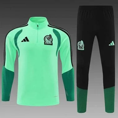 2026 Mexico Green Long Sleeve tracksuit Kit Soccer T-Shirt AAAAJersey Supply Yupoo