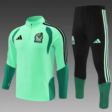 2026 Mexico Green Long Sleeve tracksuit Kit Soccer T-Shirt