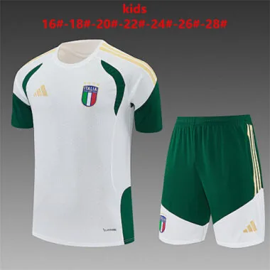 2026 Italy White Training Kids Kit Soccer T-Shirt AAAAJersey Supply Yupoo