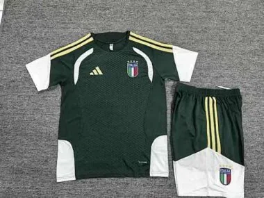 2026 Italy Green Training Kids Kit Soccer T-Shirt
