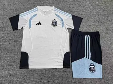 2026 Argentina White Training Kids Kit Soccer T-Shirt