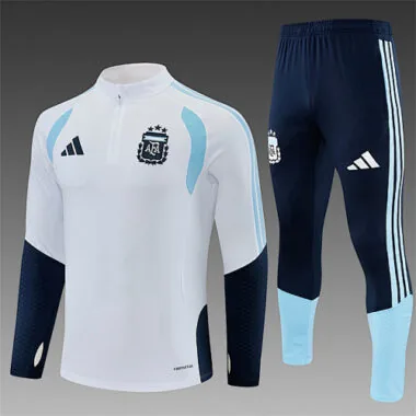 2026 Argentina White Long Sleeve tracksuit Kit Soccer T-Shirt