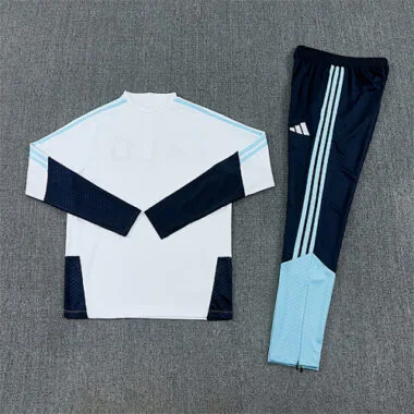2026 Argentina White Long Sleeve tracksuit Kit Soccer T-Shirt