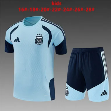 2026 Argentina Blue Training Kids Kit Soccer T-Shirt AAAAJersey Supply Yupoo