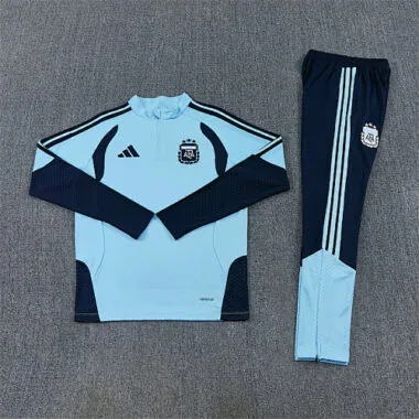 2026 Argentina Blue Long Sleeve tracksuit Kit Soccer T-Shirt