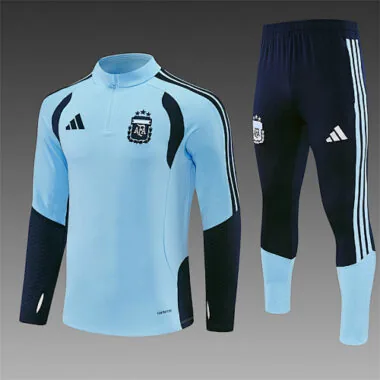 2026 Argentina Blue Long Sleeve tracksuit Kit Soccer T-Shirt