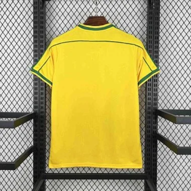 1998 Brazil Home Sponsor Retro Kit Soccer T-Shirt Yupo