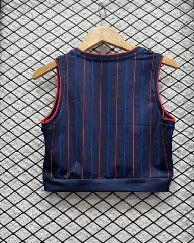 Camisola de futebol feminina com colete de ioga dos EUA para jogos fora de casa, 2025