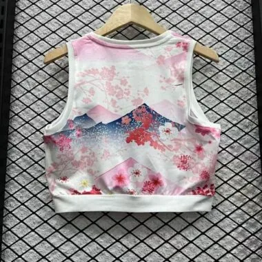 2025 Japan Cherry blossom Women Yoga Vest Kit Soccer T-Shirt